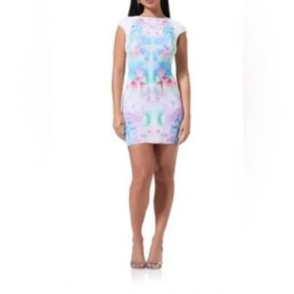 AFRM Multicolor Abstract Mini Dress - Picture 3 of 10